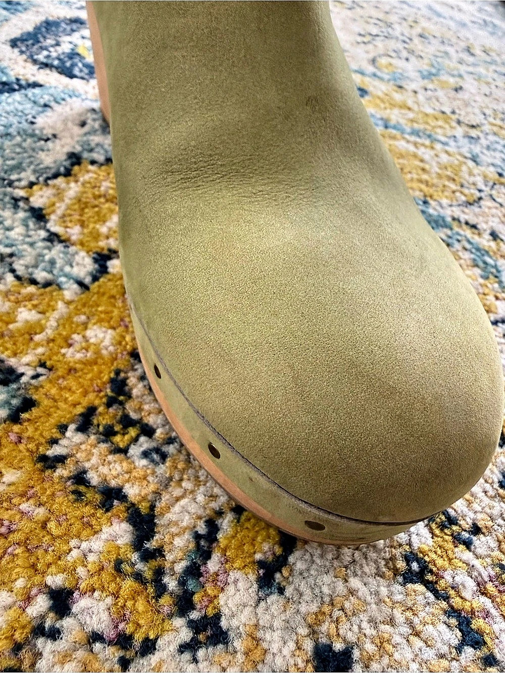 Madewell Green Suede Clogs Sz 8 - Picture 5 of 5